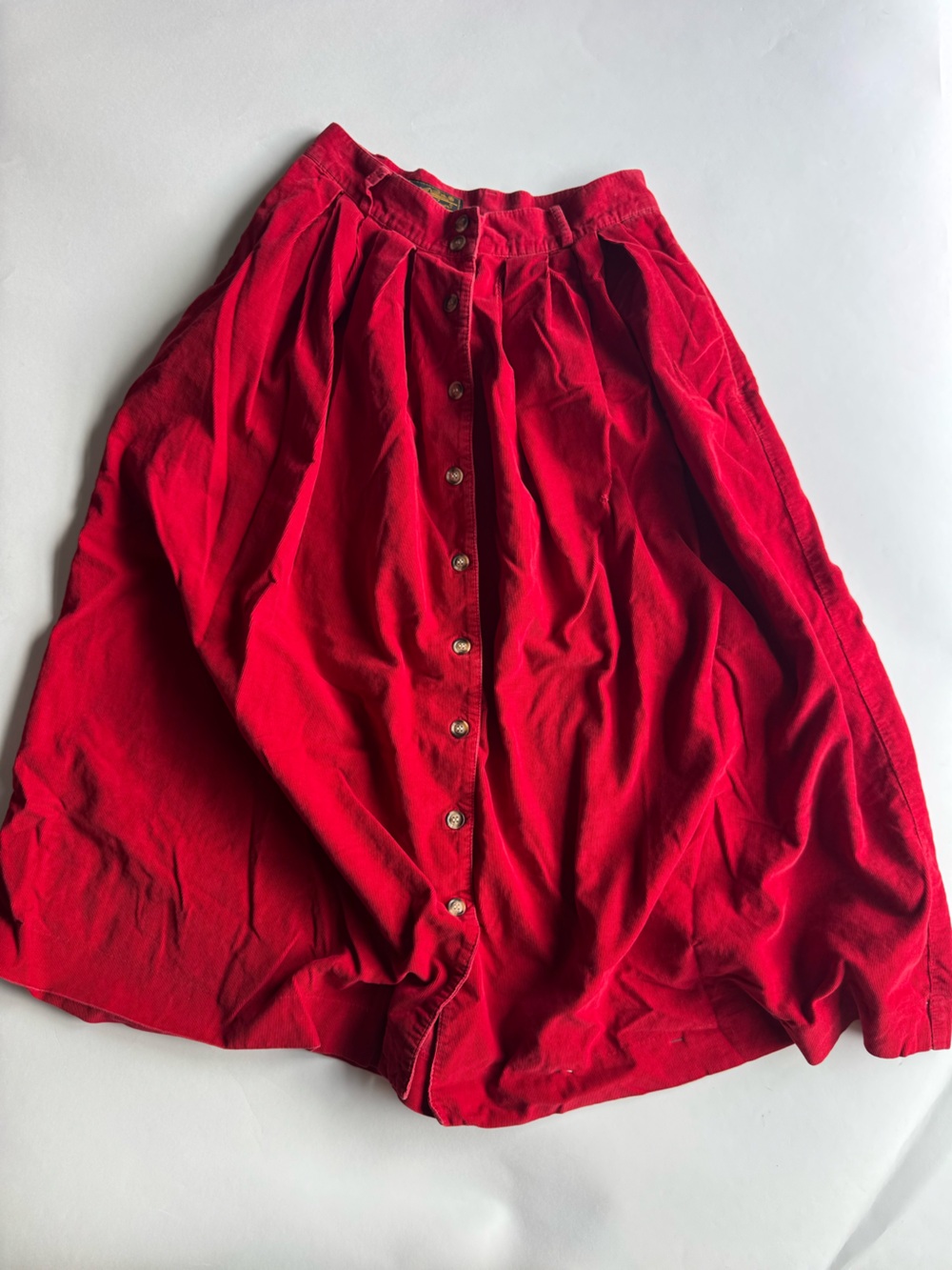 Eddie Baurer Vintage Cordory Red Skirt